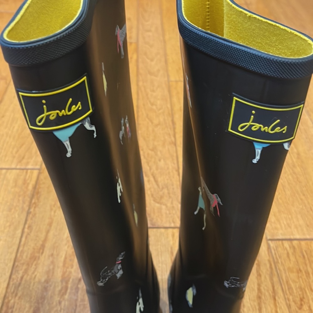 Women's *Dark Navy* Rain Boots with Dog Print - Picture 6 of 12